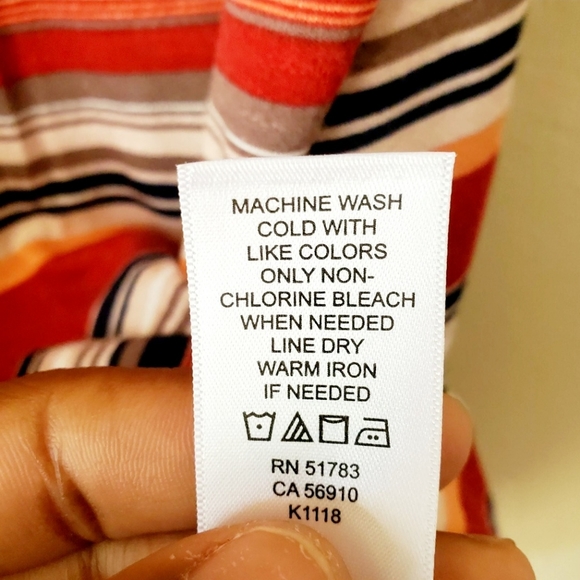 24/7 Maurices Multicolored Striped Sleeveless V-Neck Blouse Size XS NWT - Picture 9 of 9